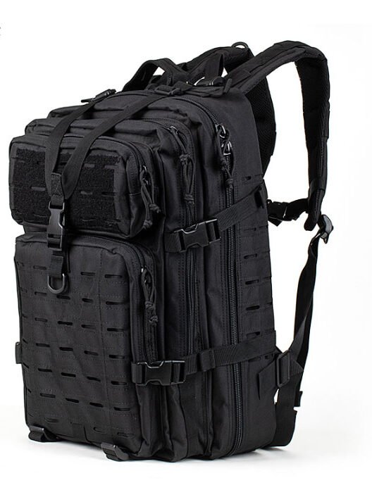 Black tactical EDC backpack sample for supplier evaluation and OEM review