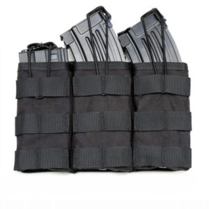 3连黑1 Tactical triple magazine pouch - Heavy-Duty AK/AR-15 Ammo Storage Organizer