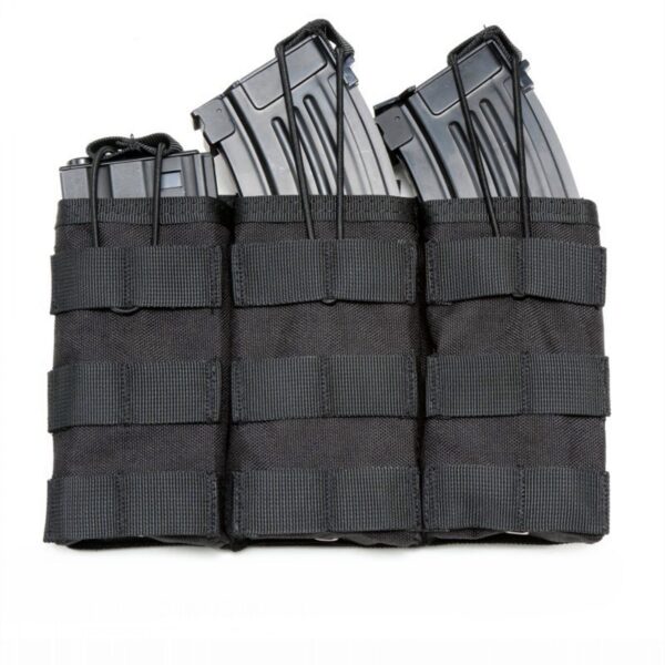 3连黑1 Tactical triple magazine pouch - Heavy-Duty AK/AR-15 Ammo Storage Organizer
