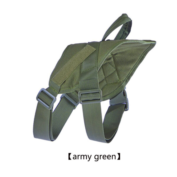 A Tactical reflective dog harness- MOLLE Quick-Release Adjustable Tactical Harness