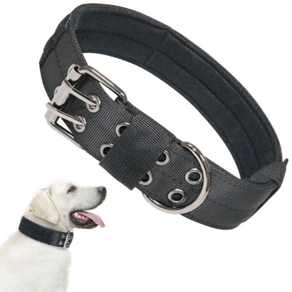 五档调节狗项圈12 Tactical dog collar - MOLLE Heavy-Duty Adjustable Military Dog Collar