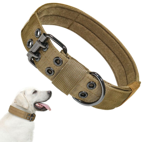 五档调节狗项圈13 Tactical dog collar - MOLLE Heavy-Duty Adjustable Military Dog Collar
