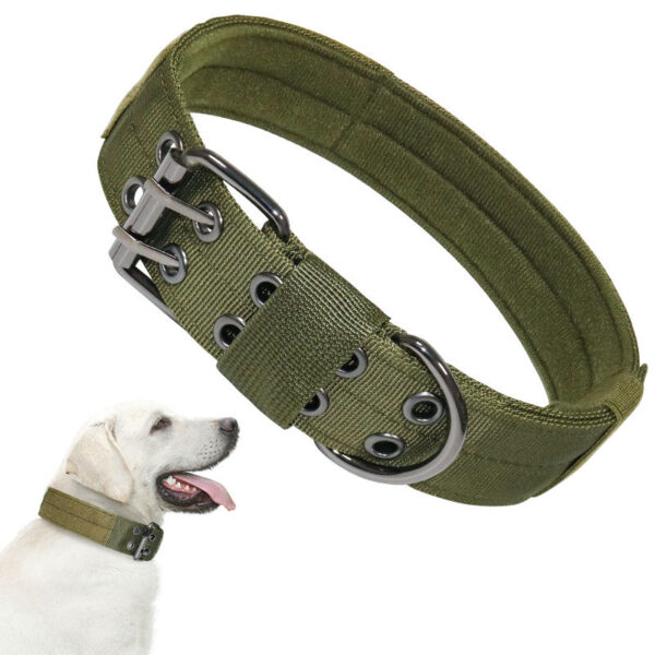 五档调节狗项圈14 Tactical dog collar - MOLLE Heavy-Duty Adjustable Military Dog Collar