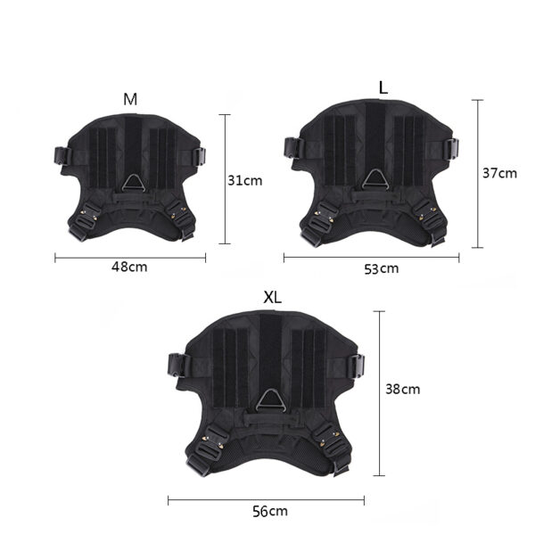 平铺尺寸 MOLLE Dog Harnesstactical dog harness