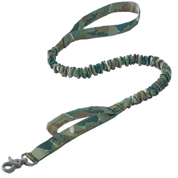 Tactical Dog Leash - Camouflage Elastic Military Heavy-Duty Nylon