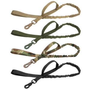 Outdoor Training Tactical Dog Leash - Multi-Color Elastic Nylon Leash