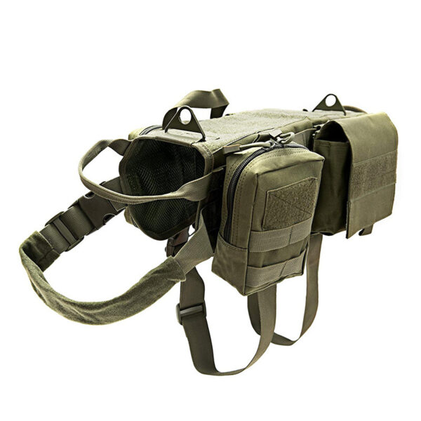 军色 Tactical dog vest set-MOLLE Tactical Dog Vest Set - Waterproof Reflective Large Breed Hunting Kit