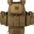 Coyote brown wholesale tactical vest with drop pouch and chest admin panel - PANOAR