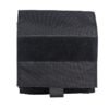 Black wholesale low profile dump pouch folded flat with velcro ID panel - PANOAR