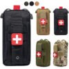 1 Black wholesale rip away IFAK pouch with red cross patch and buckle strap - PANOAR
