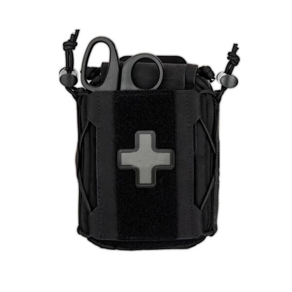 Black wholesale medical kit bag tactical showing front security buckle - PANOAR