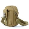 1 Coyote brown wholesale tactical sling bag showing front diagonal slash pocket - PANOAR