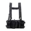 Black laser cut molle vest with mag pouches and rapid detach buckles - PANOAR