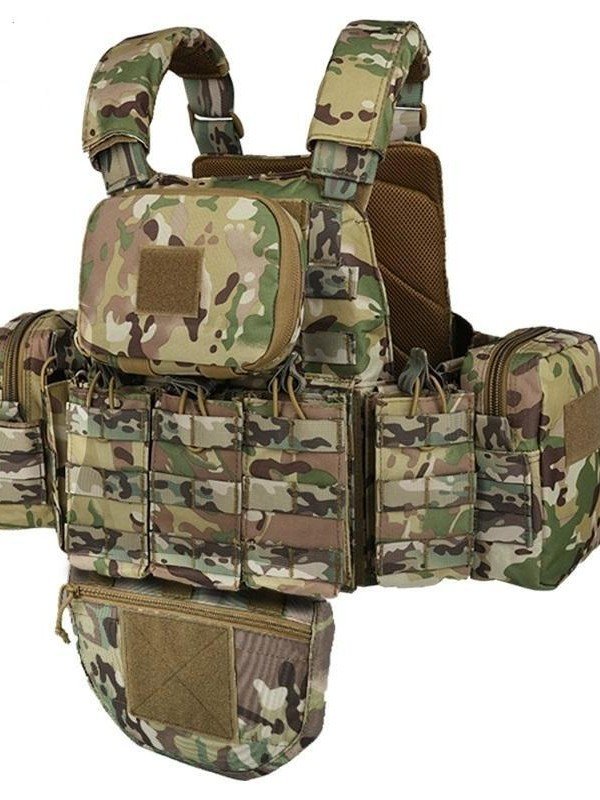 2 Full loadout plate carrier with abdominal pouch for IFAK storage - PANOAR