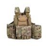Desert camo wholesale combat vest with pouches and chest admin panel - PANOAR