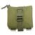 Olive green molle drop bag with buckle folded into a compact profile - PANOAR