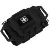 Black two piece ambidextrous tactical medical sleeve with shock cord - PANOAR