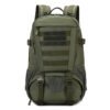 Front utility pockets on a high capacity molle tactical backpack