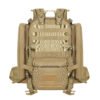 Coyote tan 45L tactical backpack with standard MOLLE webbing