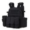 Black wholesale modular plate carrier with utility pouches - PANOAR