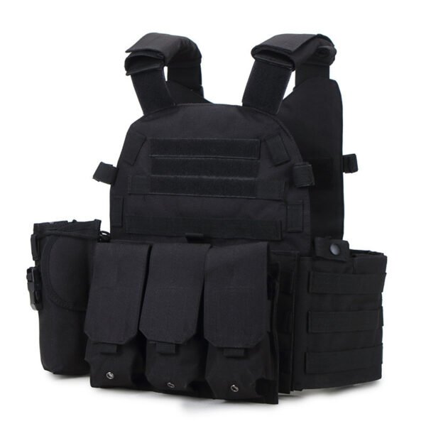 Black wholesale modular plate carrier with utility pouches - PANOAR