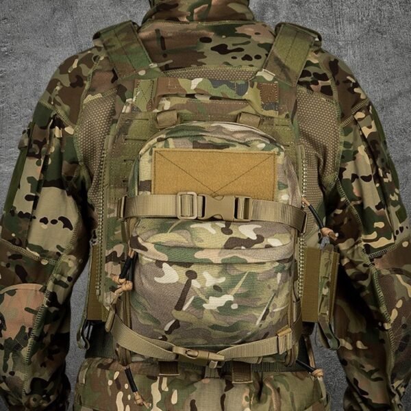 Standard Molle webbing on a compact tactical assault panel