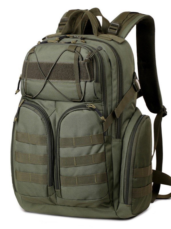 Zippered side pockets on a wholesale tactical backpack