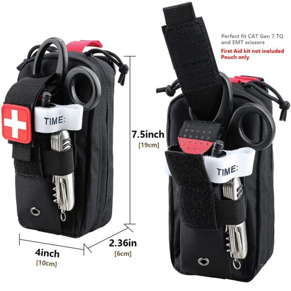 3 Premium Wholesale Vertical IFAK Pouch with Front Tourniquet Strap