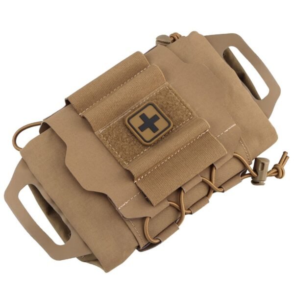 Coyote brown roll trauma pouch from a custom IFAK insert manufacturer - PANOAR