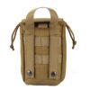 3 Rear MOLLE snap button straps on a tactical trauma kit carrier - PANOAR
