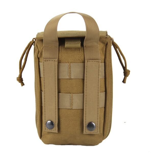 3 Rear MOLLE snap button straps on a tactical trauma kit carrier - PANOAR