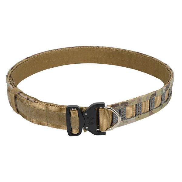 Padded tactical harness and battle belt suspenders manufacturer showing 4-point attachment hooks - PANOAR