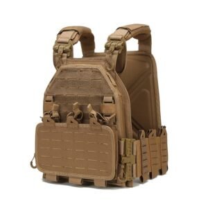 Coyote brown wholesale quick release plate carrier with laser cut PALS - PANOAR