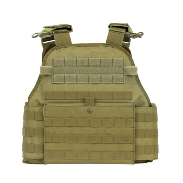Coyote brown wholesale blank tactical vest with empty MOLLE panels - PANOAR