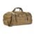 Side view of a bug out bag showing compression straps and utility pockets