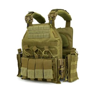 Premium wholesale heavy duty plate carrier with stacked front magazine pouches - PANOAR