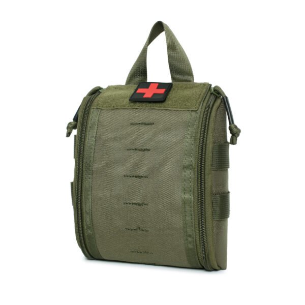 Olive drab empty military trauma kit carrier from a trusted tactical first aid pouch supplier - PANOAR