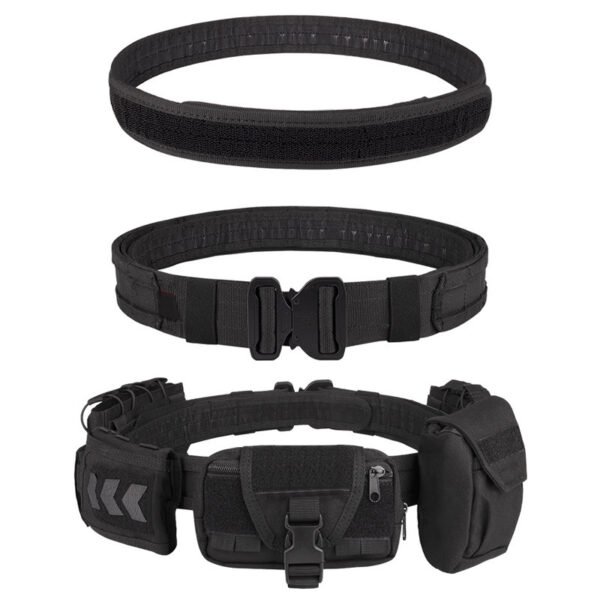 4 Wholesale laser cut battle belt components showing inner belt and padded outer sleeve - PANOAR