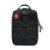 Black front view showing standard MOLLE webbing and security buckle strap - PANOAR
