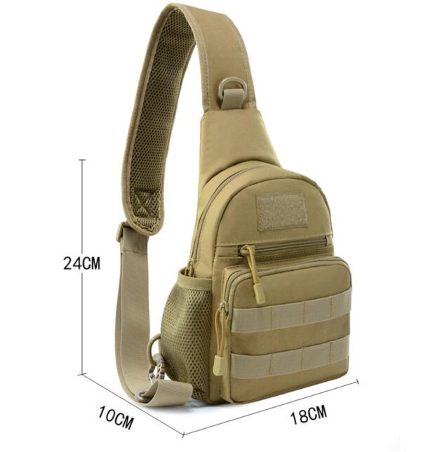 5 Heavy duty paracord zippers and top carry handle of a tactical chest sling bag - PANOAR