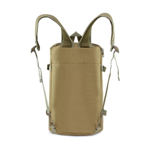 Breathable mesh back panel with adjustable sternum strap and waist belt on an EDC tactical backpack