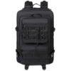 6 Black tactical camping backpack with heavy duty MOLLE webbing