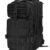 Black molle tactical backpack front view with US flag patch area