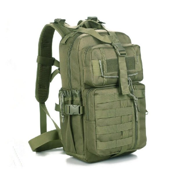 7 OD Green wholesale tactical backpack with extensive MOLLE attachments