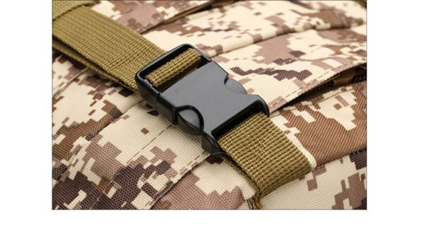 Front utility storage area of a custom tactical daypack