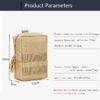 Dimensional specifications of the wholesale tactical utility pouch - PANOAR