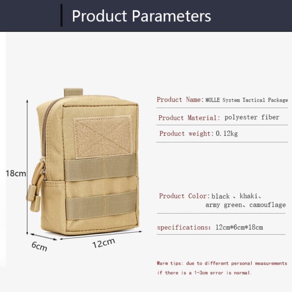 Dimensional specifications of the wholesale tactical utility pouch - PANOAR