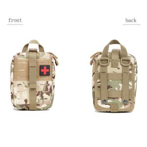 Camouflage tactical survival pouch with vertical strap - PANOAR