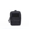 Front view of black tactical admin bag with velcro patch panel - PANOAR