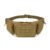 Compact MOLLE Tactical Waist Pack - Coyote Front Wholesale compact MOLLE tactical waist pack coyote tan 3-pocket OEM front view